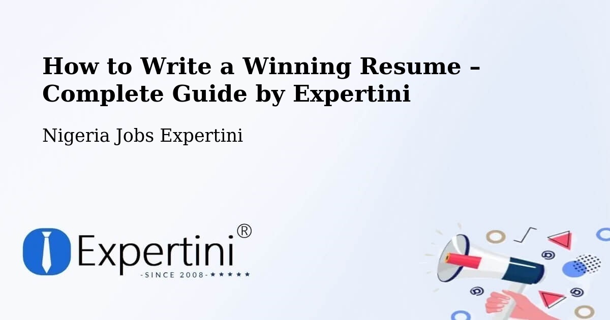 Resume Writing Guide for Job Seekers – Kende - Kende, Nigeria Jobs Expertini